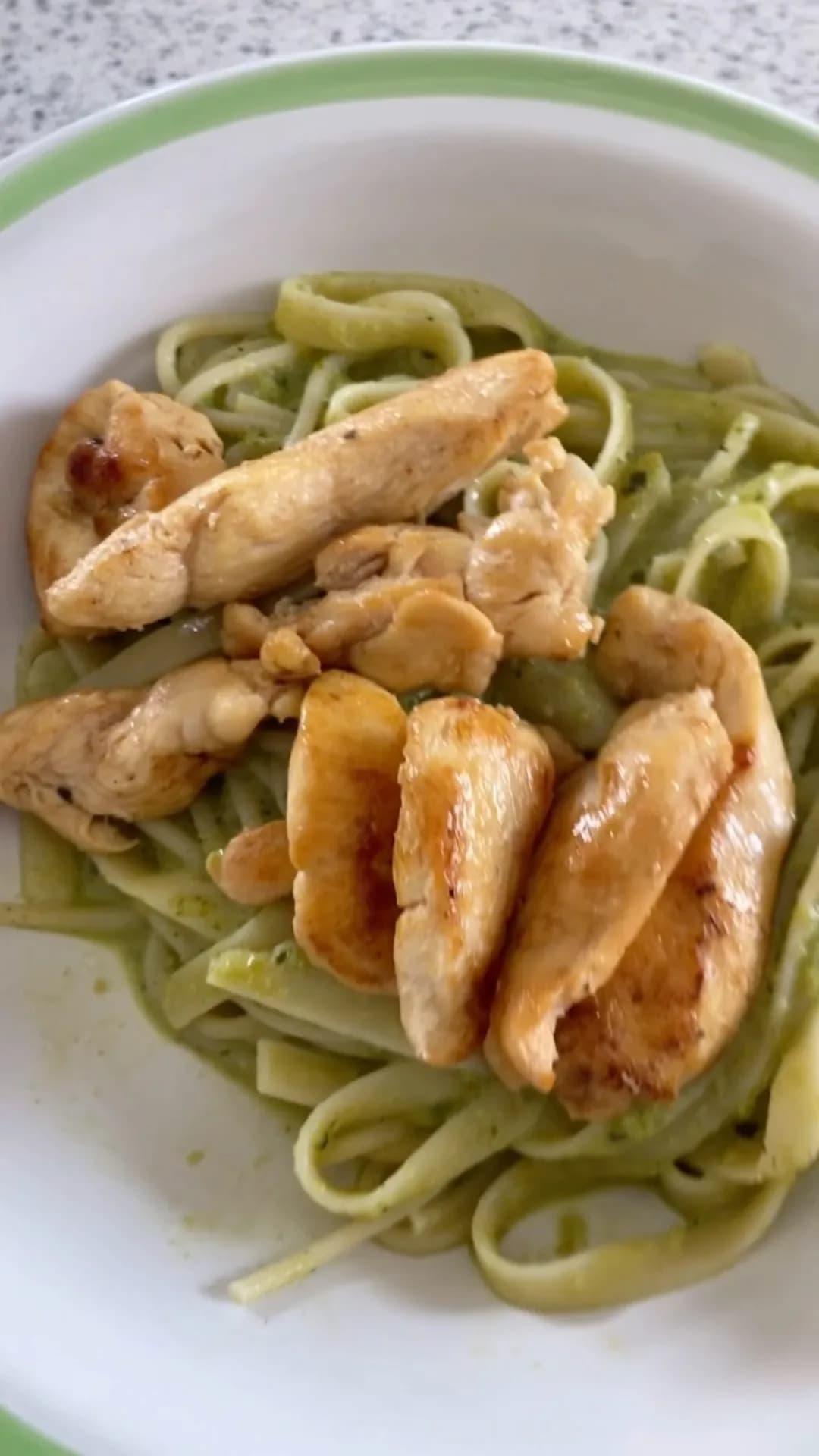 Pasta al chile poblano uyyy que delicia
